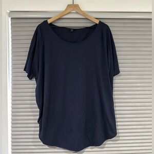 COS Navy Blue Flowy Loose Short Sleeve Top - EUC - size L